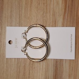 NWT J Crew gold hoop earrings NWT